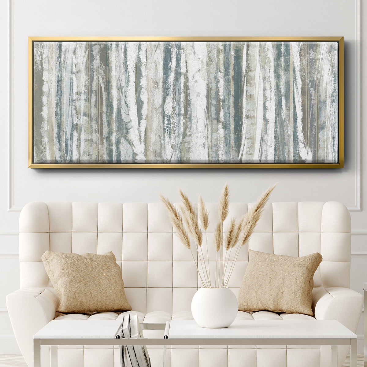 Treeline Strata I - Floater Framed Canvas Print