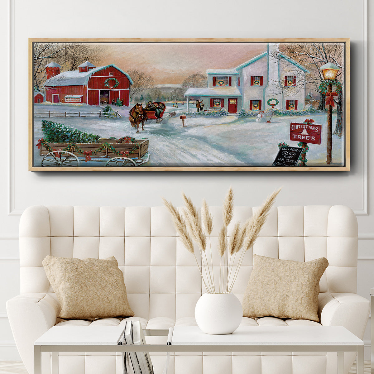Christmas Tree Farm - Floater Framed Canvas Print