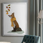 Fox Leaves on Nose - Modern Framed Canvas Print