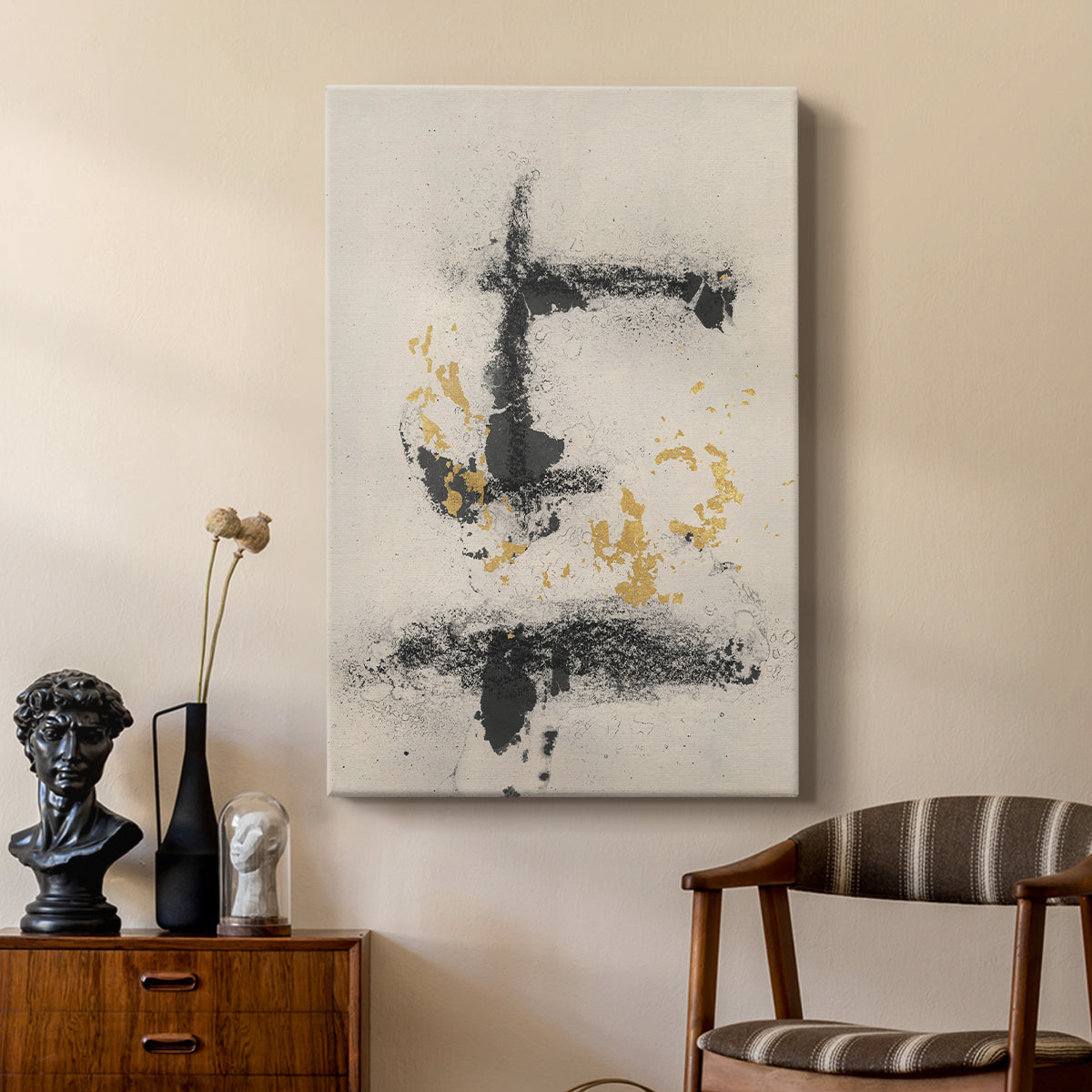 Charcoal Remnants II - Canvas Art Print