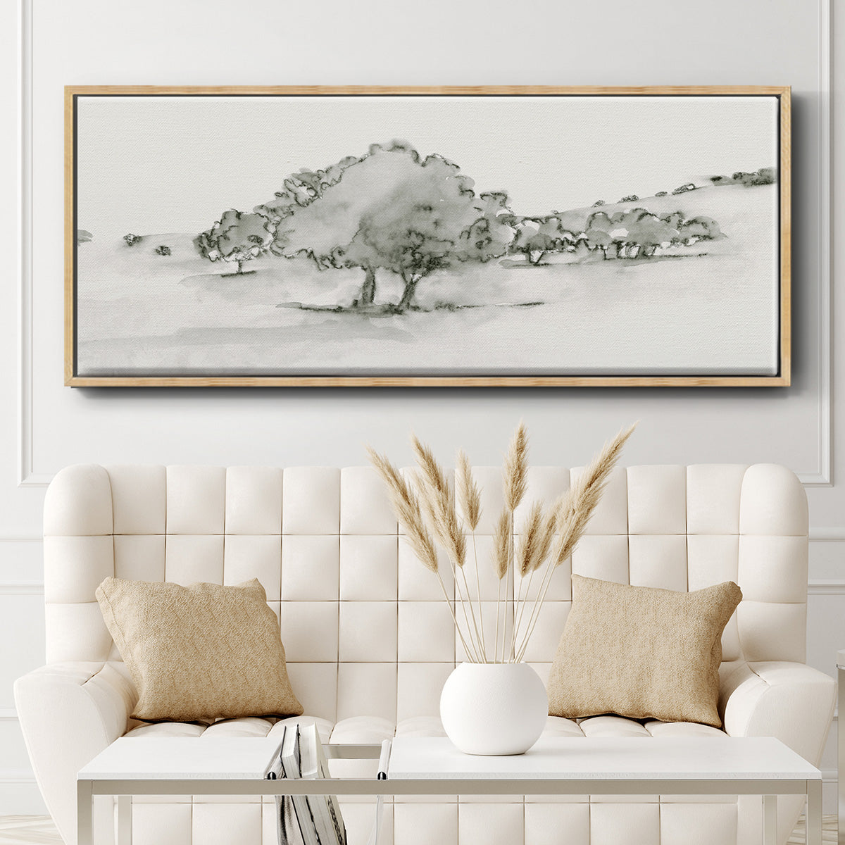 Scenic Scribble II - Floater Framed Canvas Print