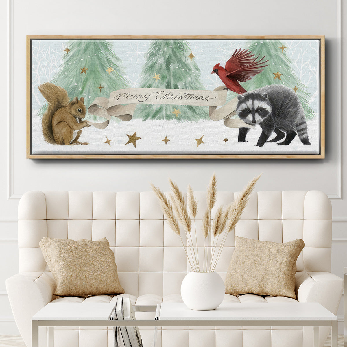 Christmas in the Forest Collection D - Floater Framed Canvas Print