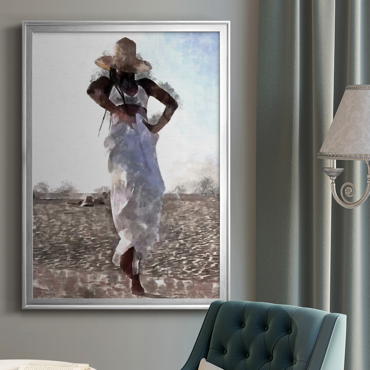 Her Dance I - Modern Framed Canvas Print