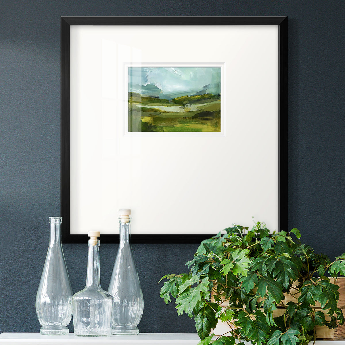 Emerald View III Premium Framed Print Double Matboard