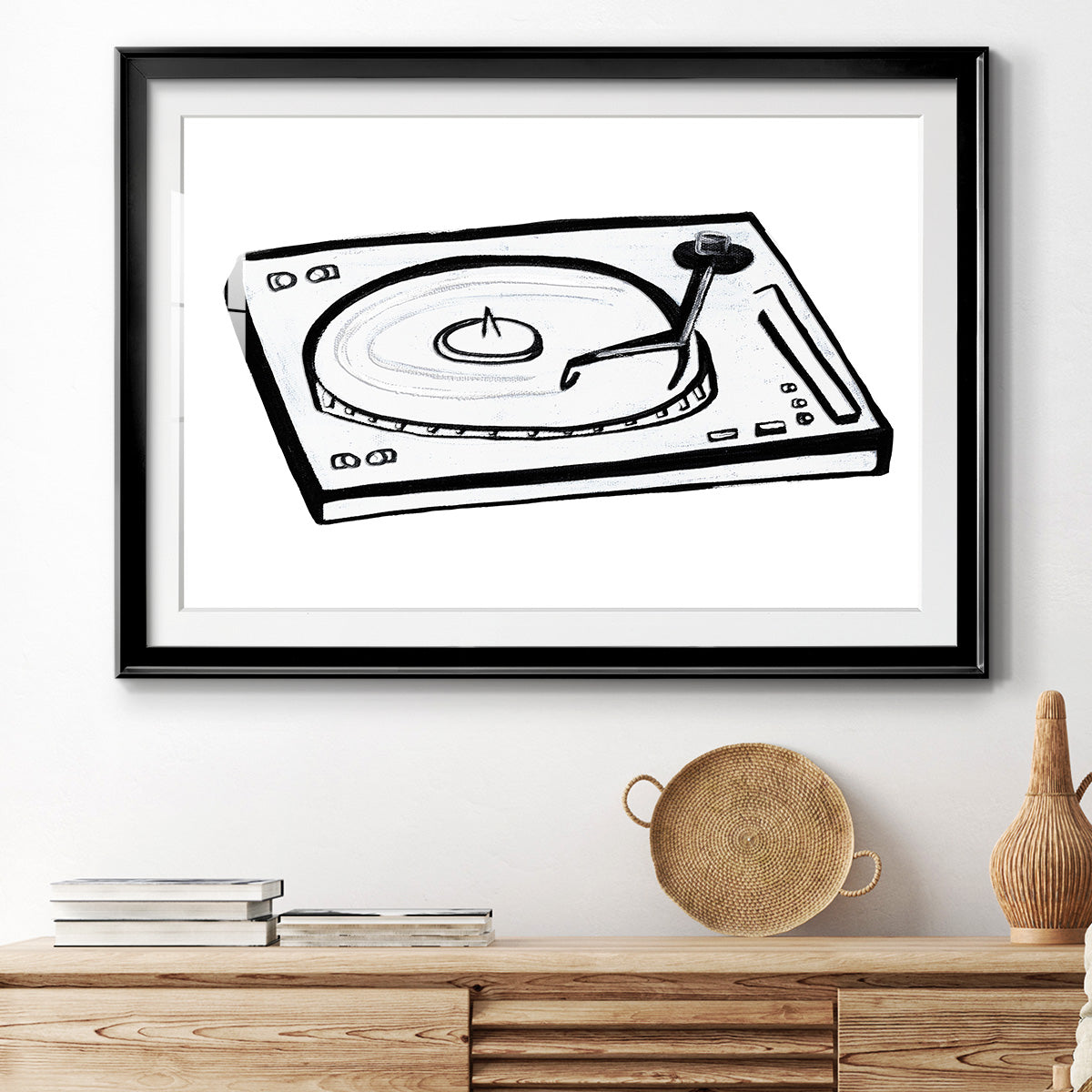 Vinyl Sketch Premium Framed Print - Ready to Hang