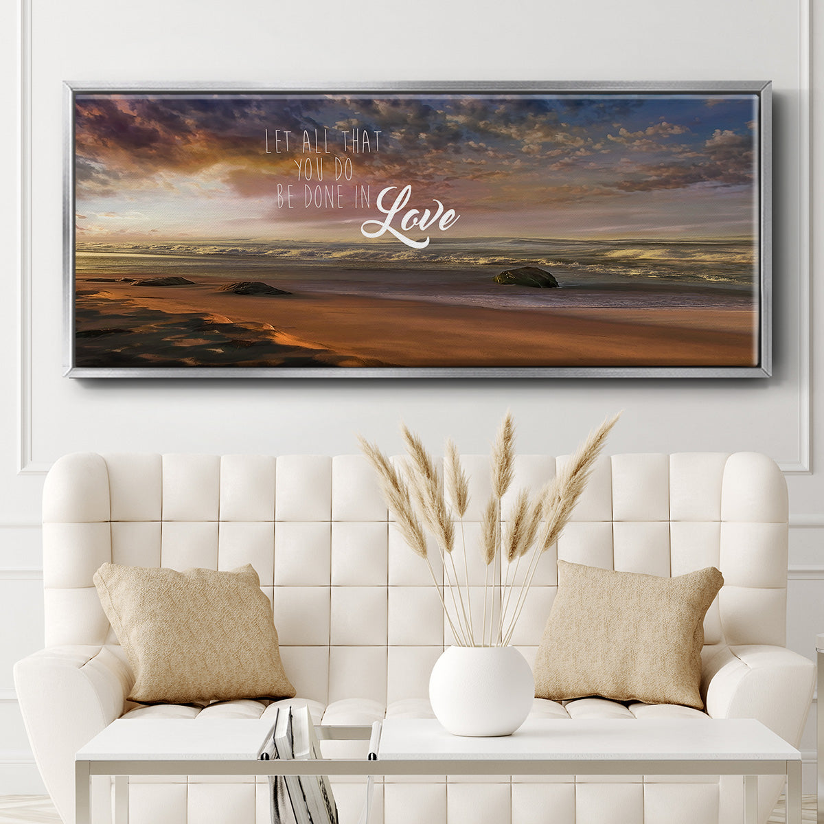 Be Done In Love - Floater Framed Canvas Print