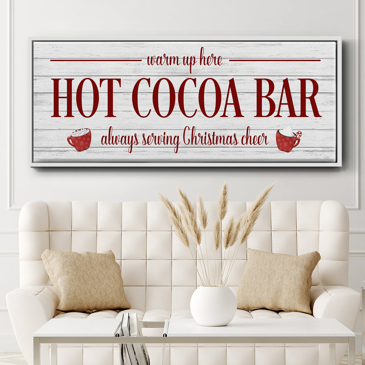 Hot Cocoa Bar - Floater Framed Canvas Print