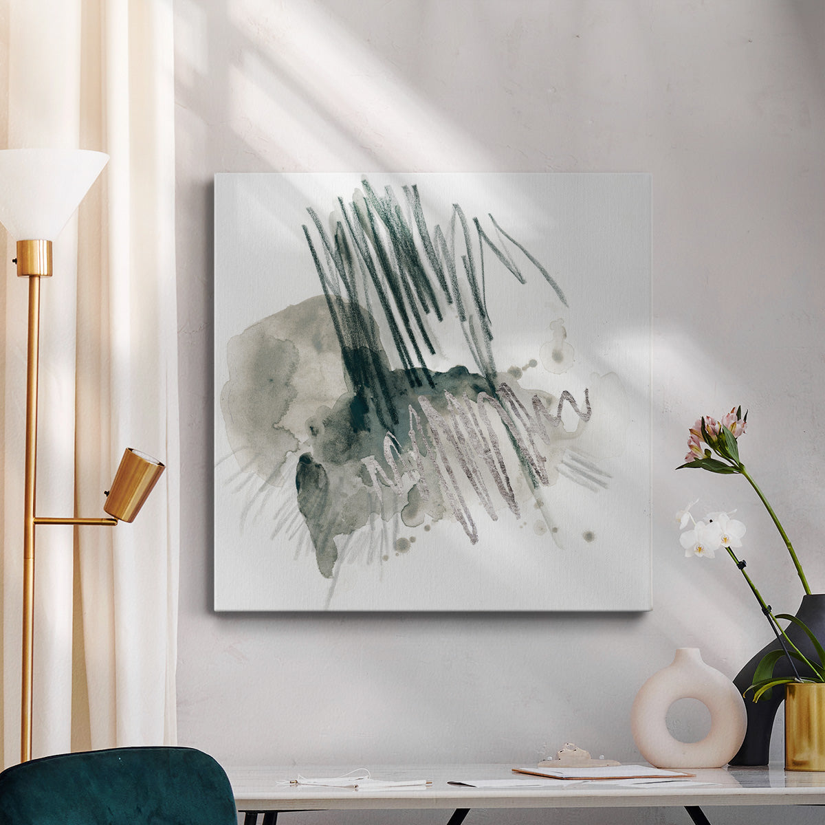 Graphite Markup I - Canvas Art Print