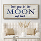 Moon and Back - Floater Framed Canvas Print
