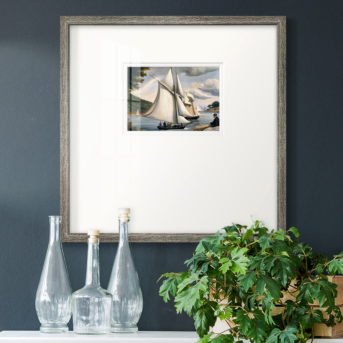 SaRiver Sail Premium Framed Print Double Matboard