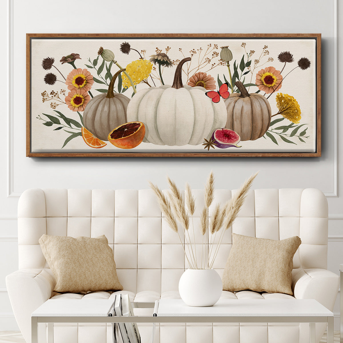 Fall Botanicals - Floater Framed Canvas Print