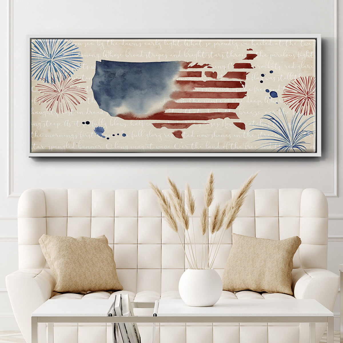 Fourth of July Collection C - Floater Framed Canvas Print