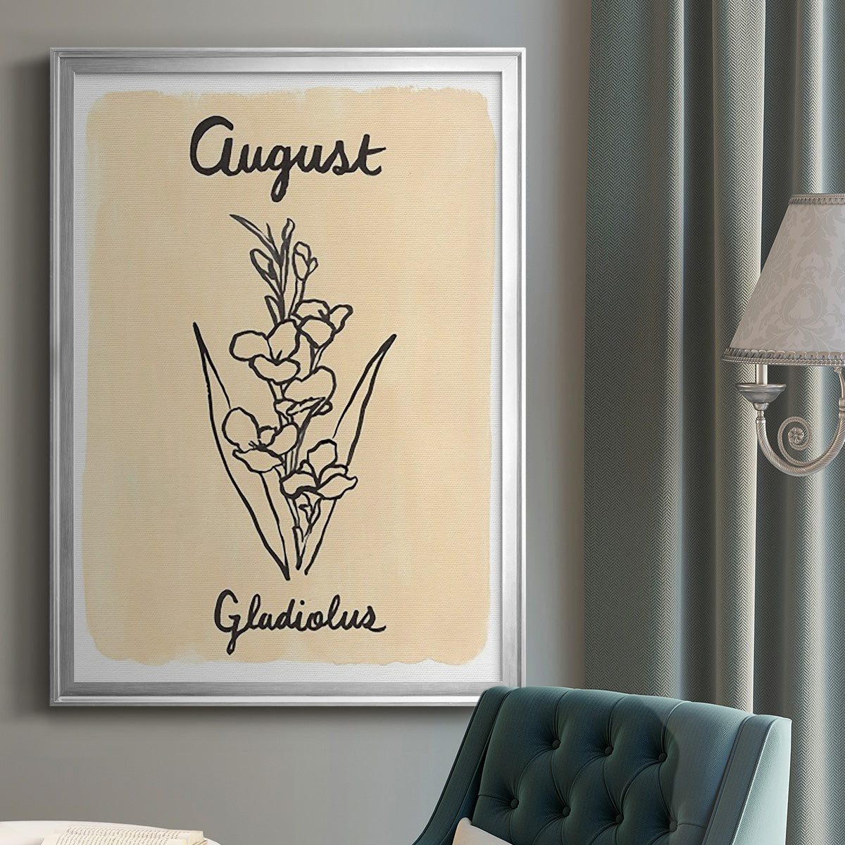 Birth Month VIII - Modern Framed Canvas Print