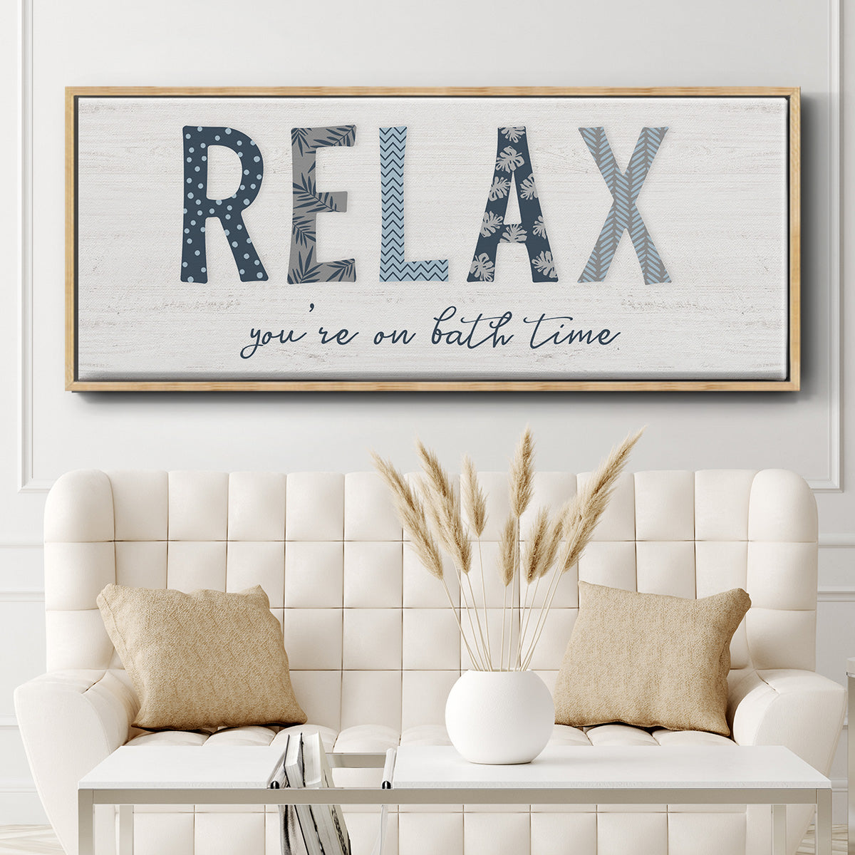Relax - Floater Framed Canvas Print