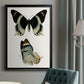 Antique Blue Butterflies I - Modern Framed Canvas Print