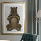 Bear and Hand Heart - Modern Framed Canvas Print