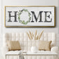 Gray Home Wreath - Floater Framed Canvas Print
