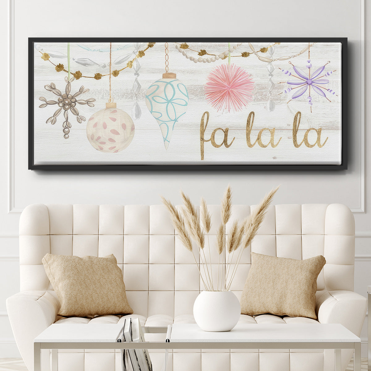 Elegant Ornaments Collection D - Floater Framed Canvas Print