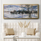 The Seine at Port Villez, Snow Effect, 1885 - Floater Framed Canvas Print