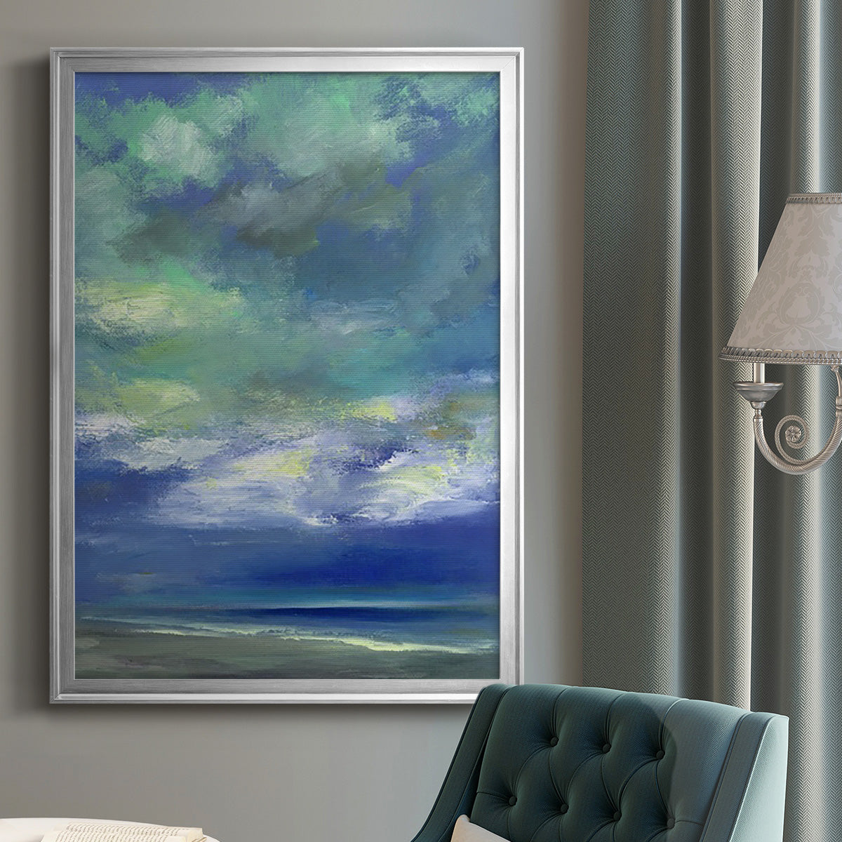 Island Midday - Modern Framed Canvas Print