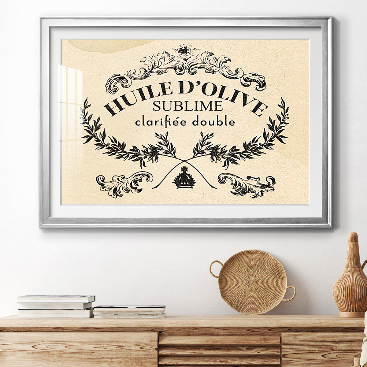 Antique French Label IV - Modern Framed Art Print