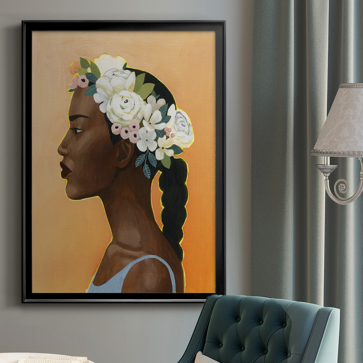 Modern Laurel II - Modern Framed Canvas Print