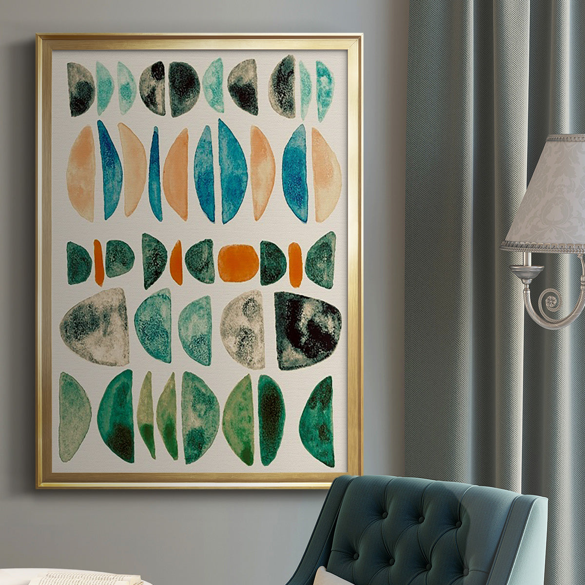 Semi Stack II - Modern Framed Canvas Print