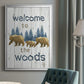 Welcome to the Woods - Modern Framed Canvas Print