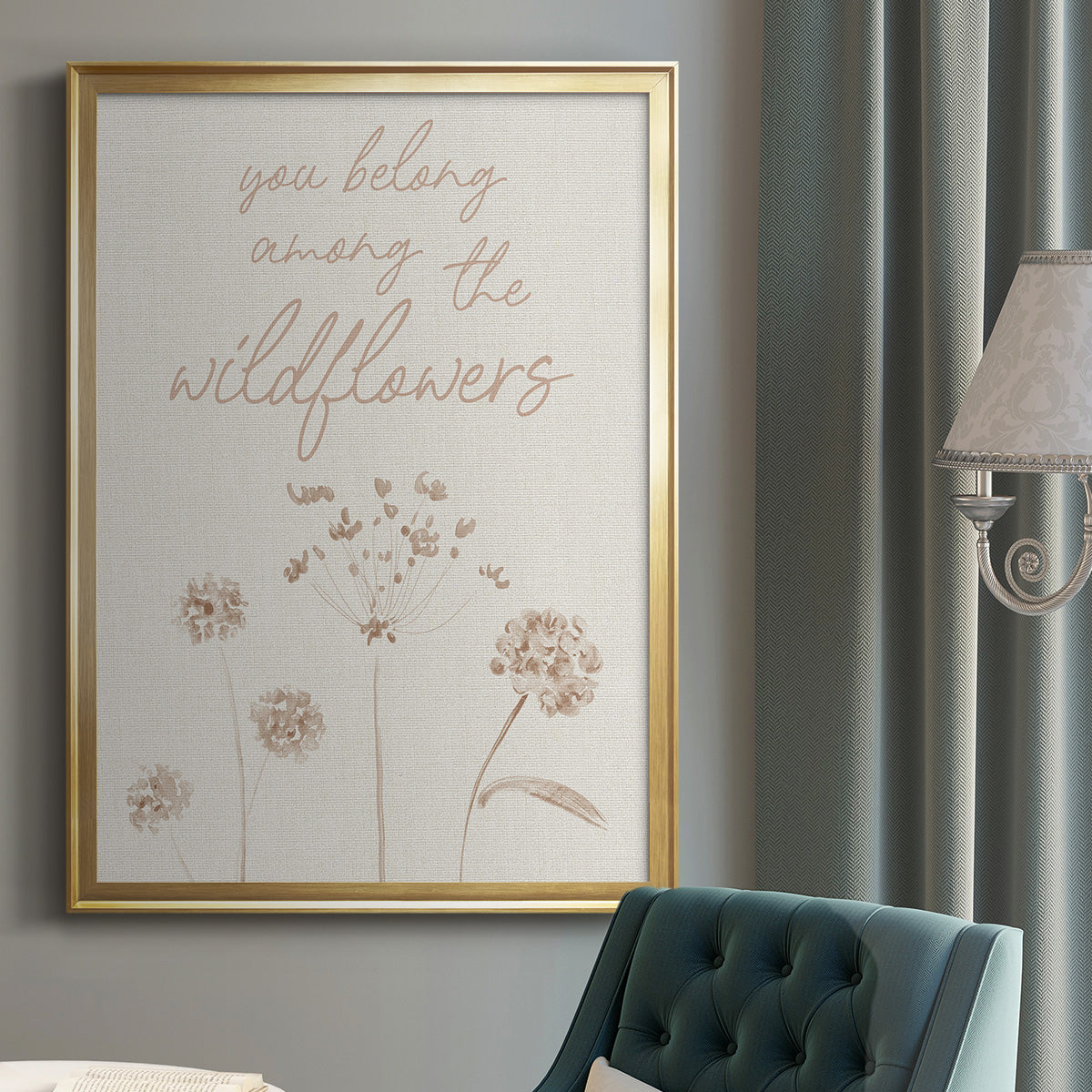 Wildflowers - Modern Framed Canvas Print