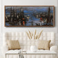 The Port of Le Havre, Night Effect, 1873 - Floater Framed Canvas Print