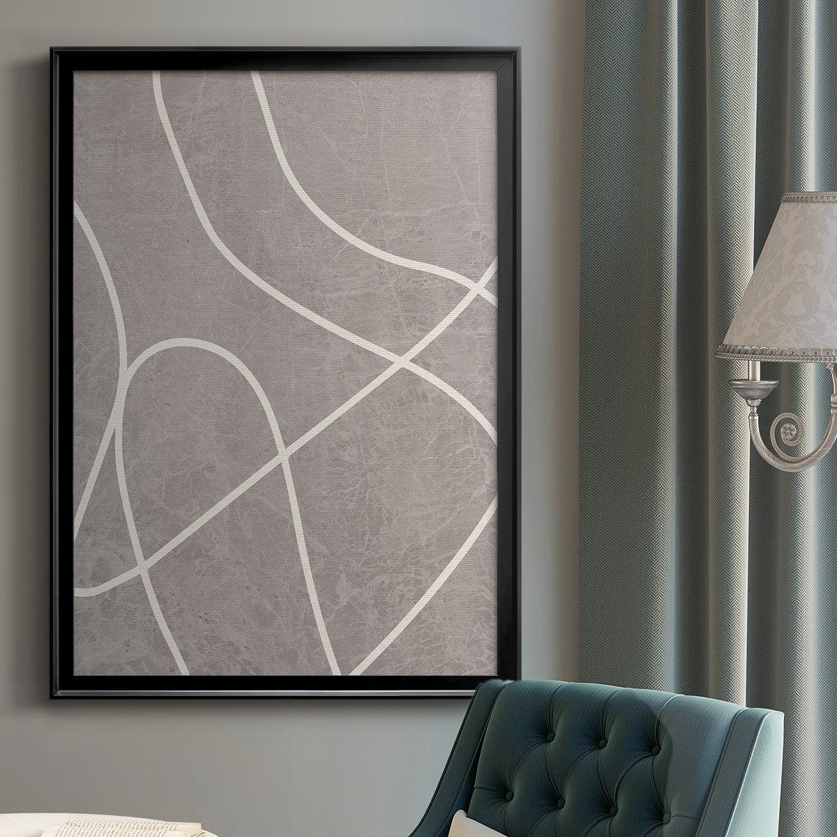 Fissures I - Modern Framed Canvas Print