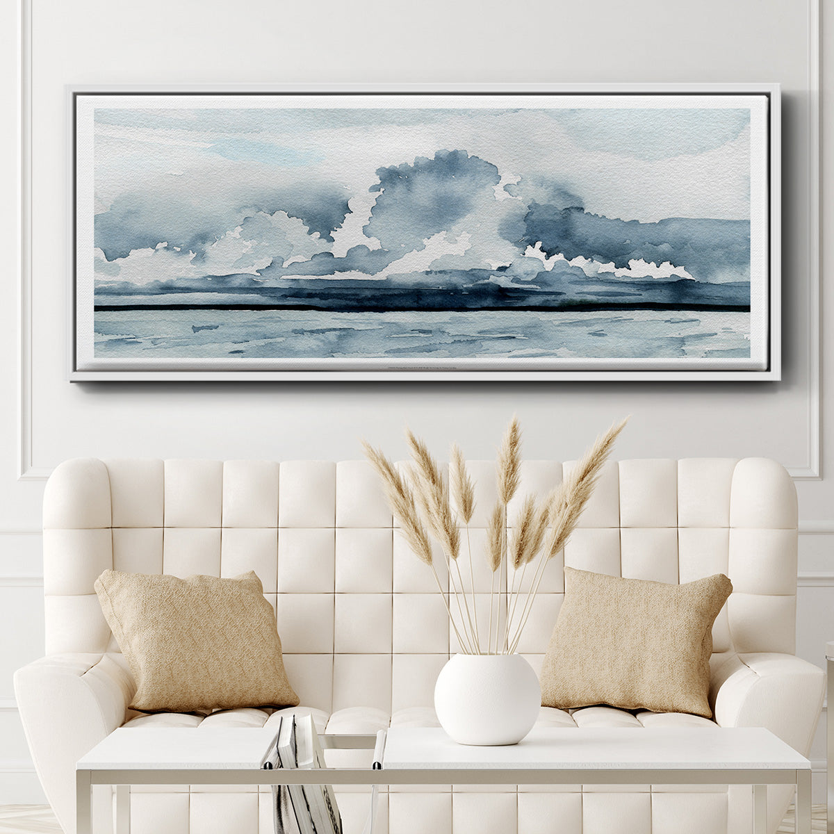 Passing Rain Storm II - Floater Framed Canvas Print