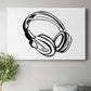 Headphones Sketch Premium Gallery Wrapped Canvas - Ready to Hang