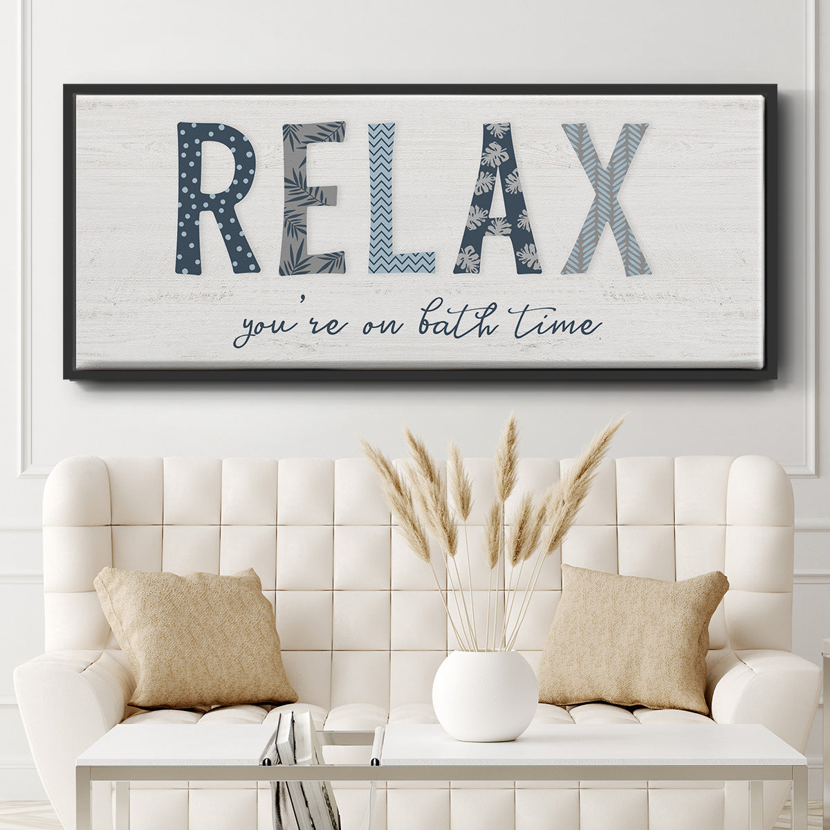 Relax - Floater Framed Canvas Print