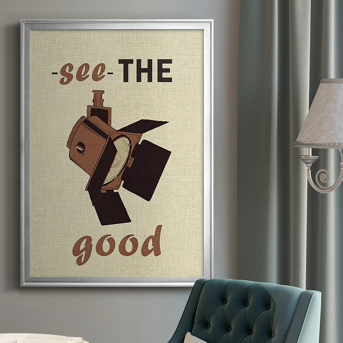 Movie Time I - Modern Framed Canvas Print