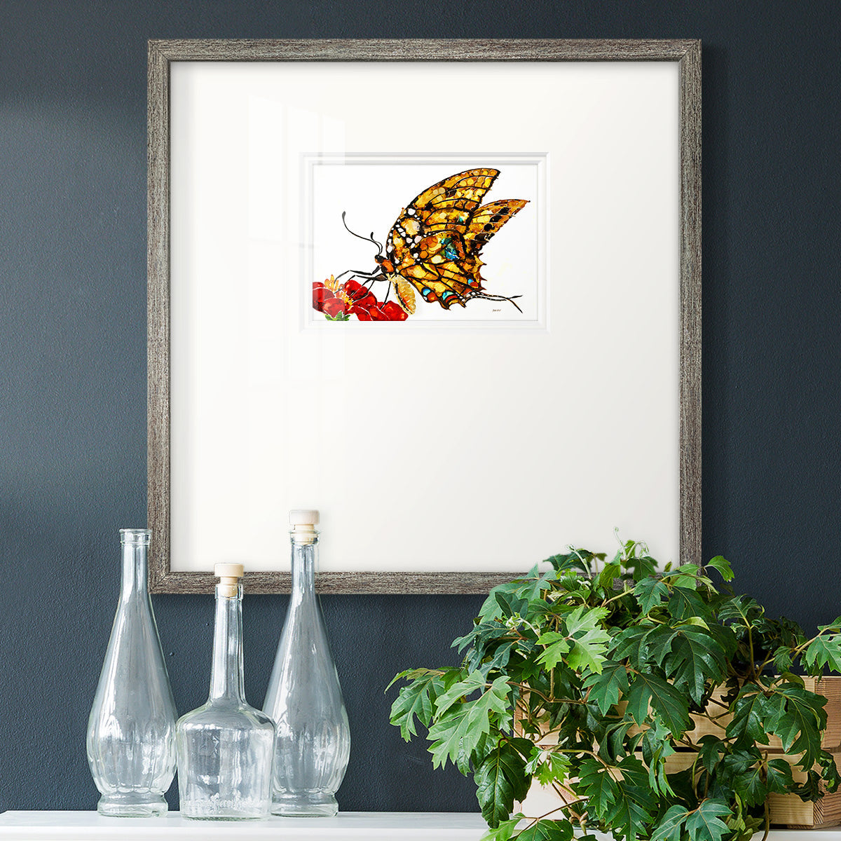 Wings II- Premium Framed Print Double Matboard