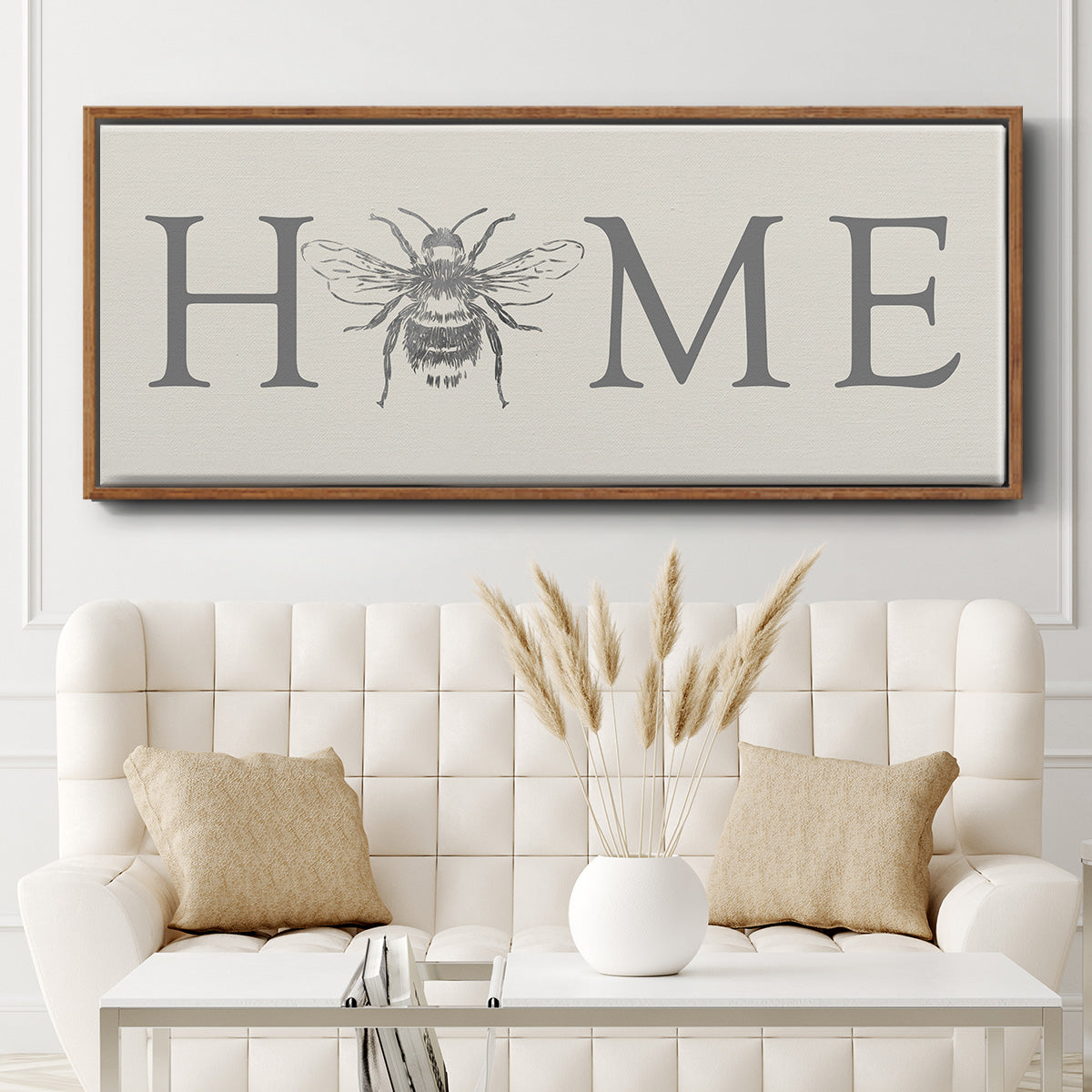 Bee Home - Floater Framed Canvas Print