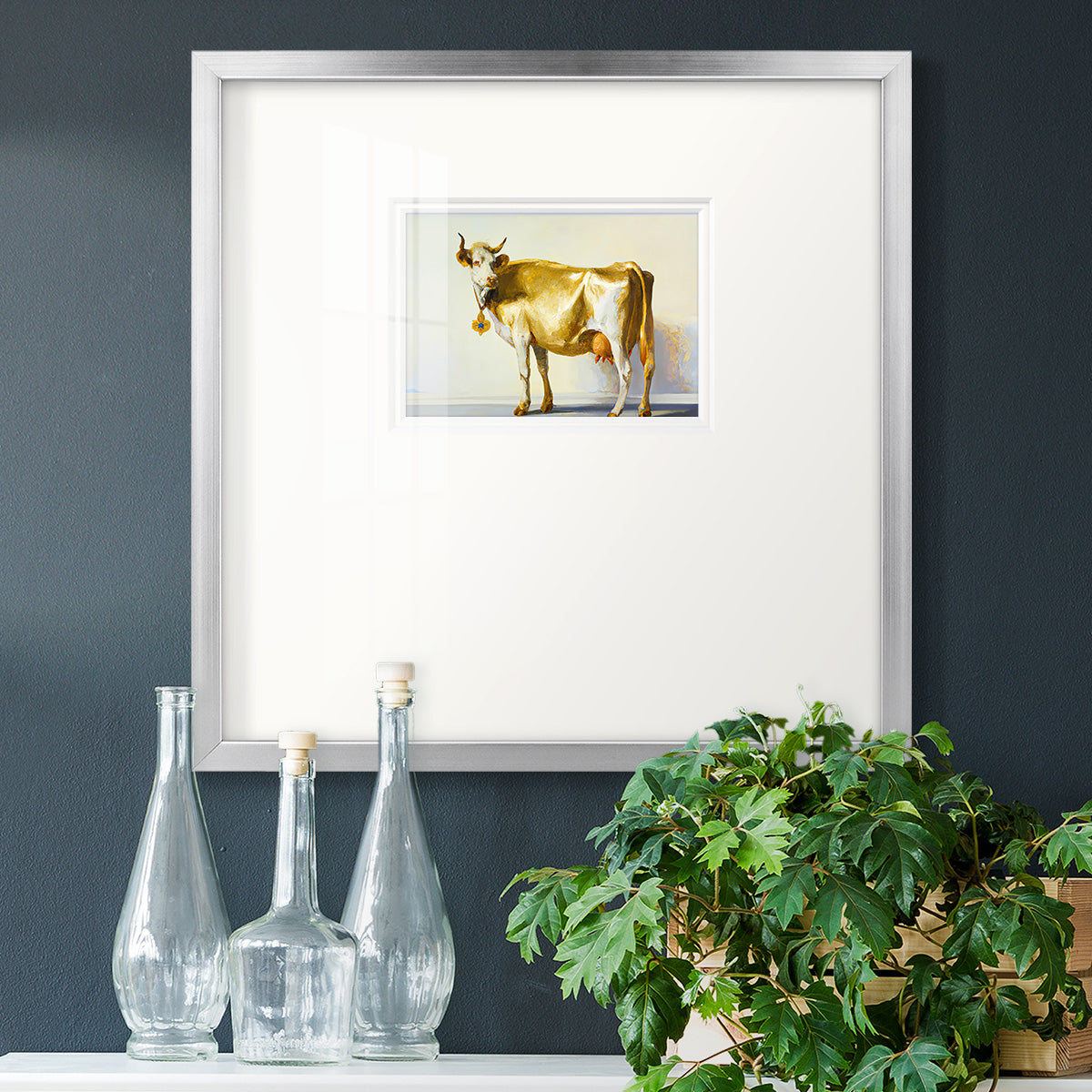 Gold Cow Premium Framed Print Double Matboard