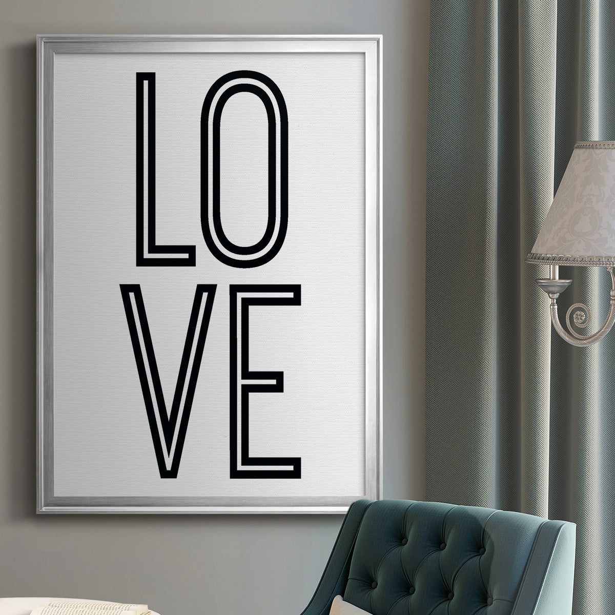 Bold Love II - Modern Framed Canvas Print
