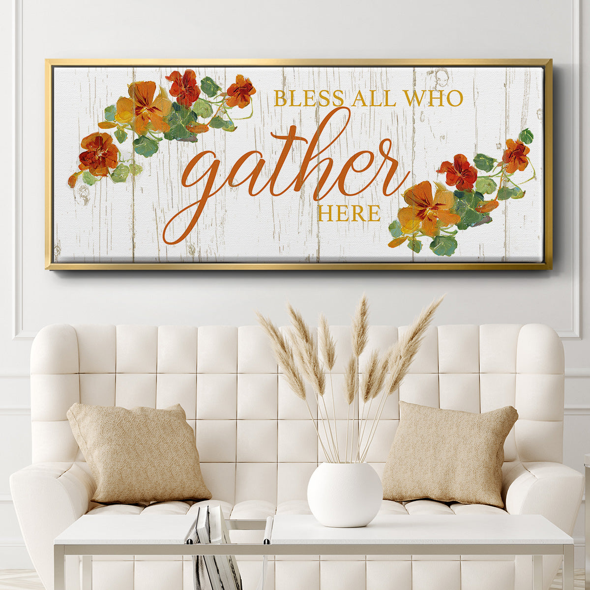 Gather Here - Floater Framed Canvas Print