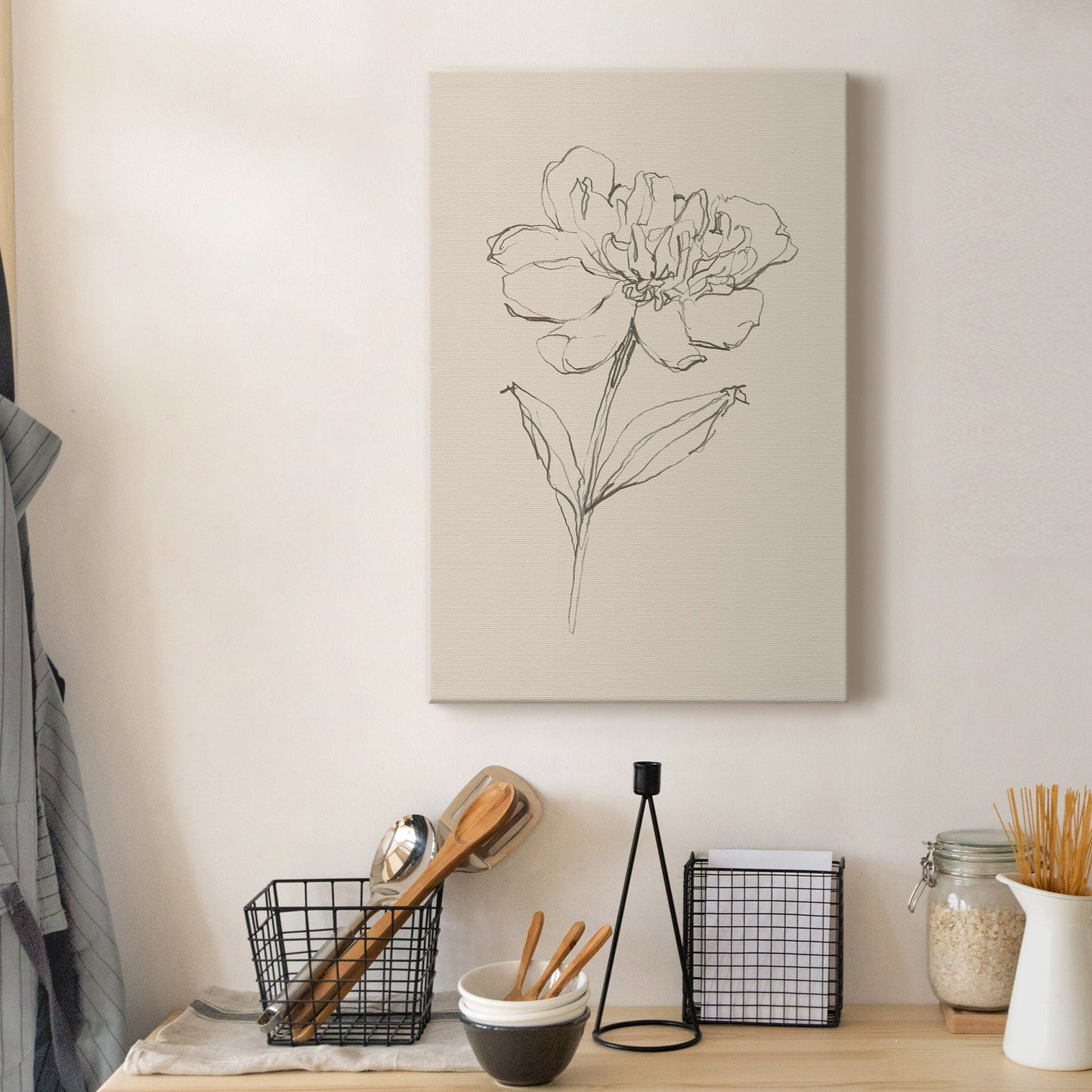 Floral Contour Study III Premium Gallery Wrapped Canvas - Ready to Hang