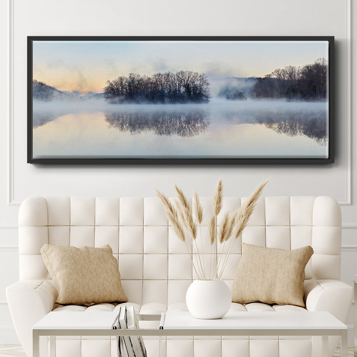 Scene on the Water VIII - Floater Framed Canvas Print