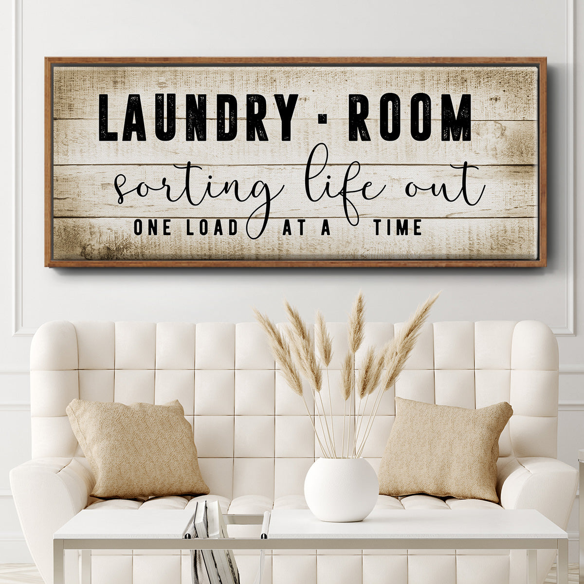 Laundry Room - Floater Framed Canvas Print