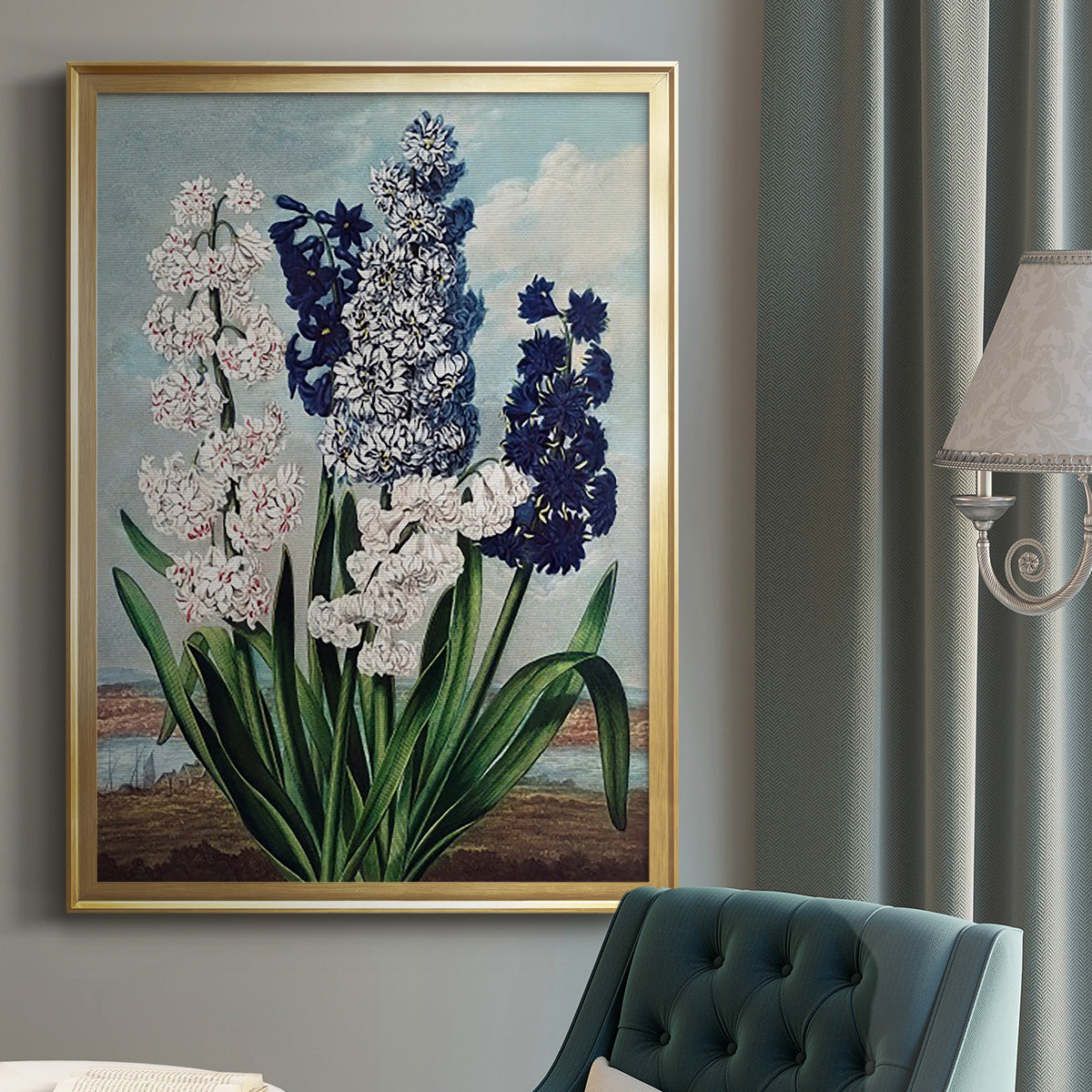 Temple of Flora XII - Modern Framed Canvas Print