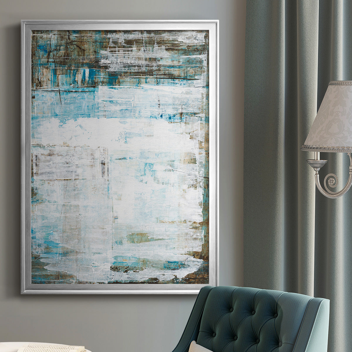 Beach Glass - Modern Framed Canvas Print