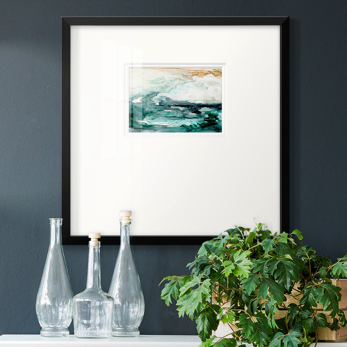 Sea Foam Flow I Premium Framed Print Double Matboard