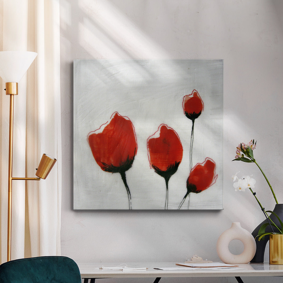 Red Drops V - Canvas Art Print