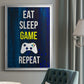 Gamer at Play V - Modern Framed Canvas Print