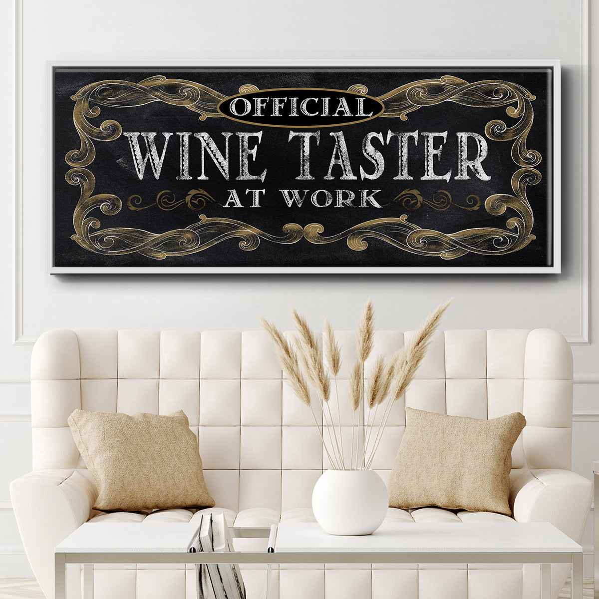Wine Taster - Floater Framed Canvas Print