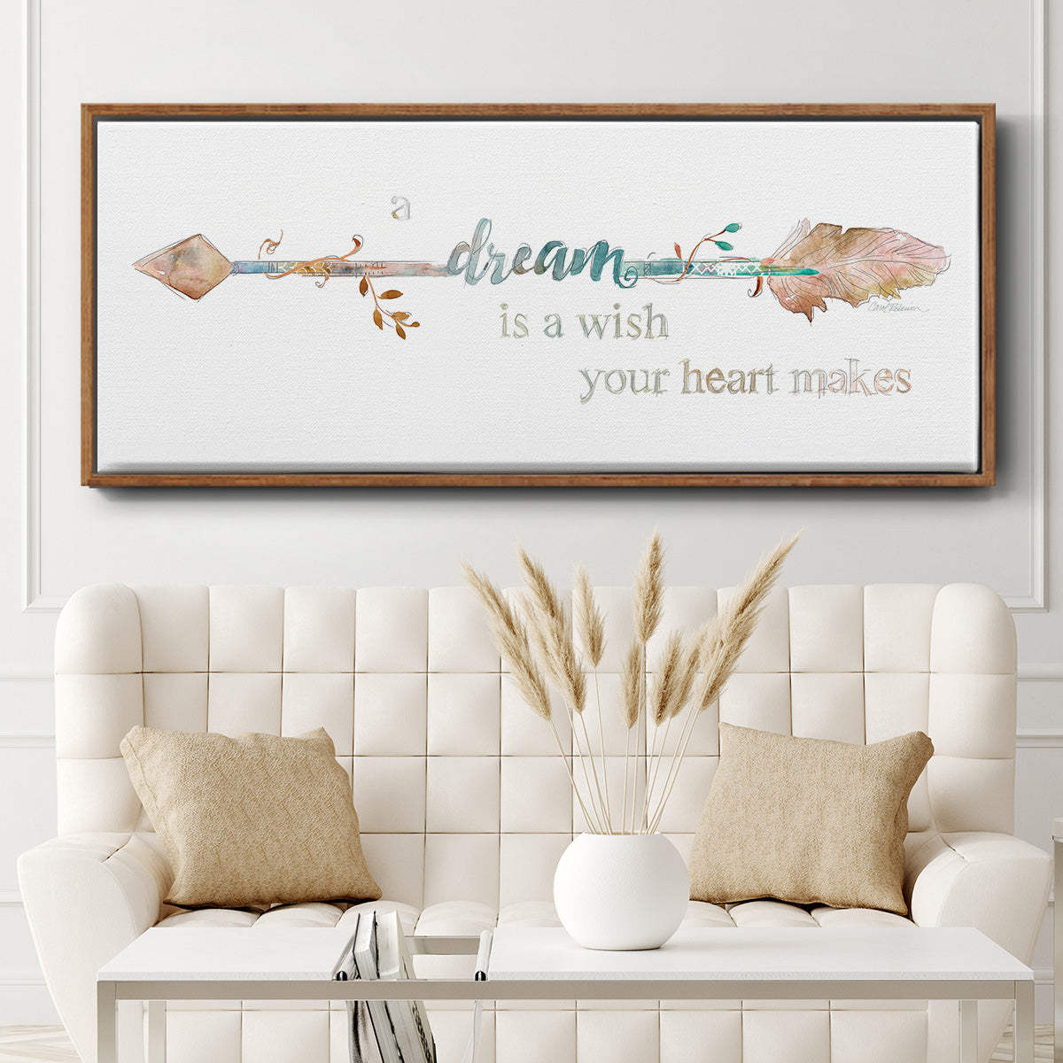 Dream Arrow - Floater Framed Canvas Print